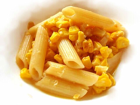 とうもろこしのダシで作ったコーンパスタ